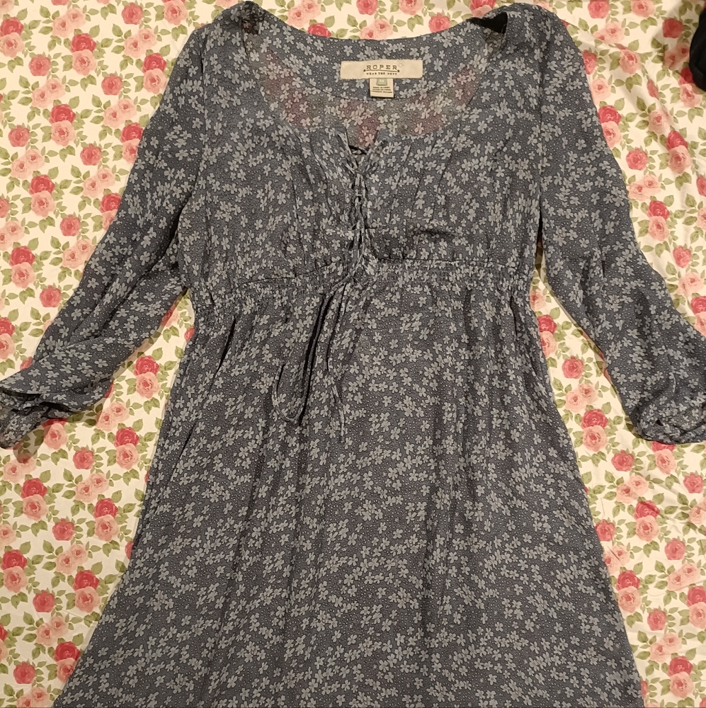 Floral cottagecore sheer dress